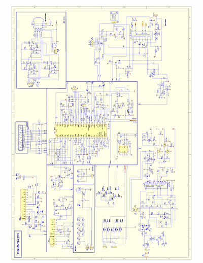 Chassis GBJL7.820.064
UOC TDA9351 (N501) , 24C08 (N701)
AUDIO LA42051 (N602)
V.O. LA78040 (N351)
TUNER ENV59D68F1E (U101)
POWER ST1802 (V802), 2SC3807 (V812), 2SA1015 (V853)