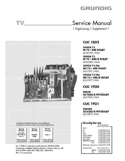 GRUNDIG CUC1832 Grundig tv Schematic diagrams