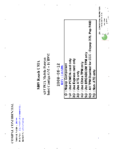Dell E6400 The motherboard schematic diagram for DELL Latitude E6400(UMA, JBL00) laptop/notebook,
Compal LA-3801P (DA800009P1L). M09 Roush UMA, Mobile Penryn, Intel Cantiga GM + ICH9M.