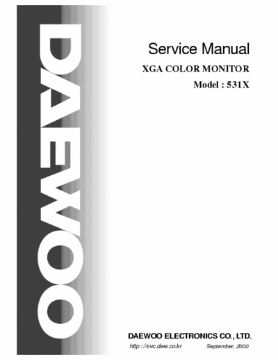 Daewoo 531X daewoo 531X SERVICE_MANUAL