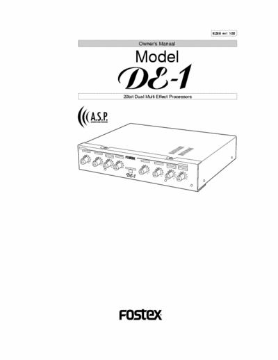 Fostex DE-1 MULTIEFEKT