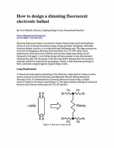 IRF  Dimming fluorcent