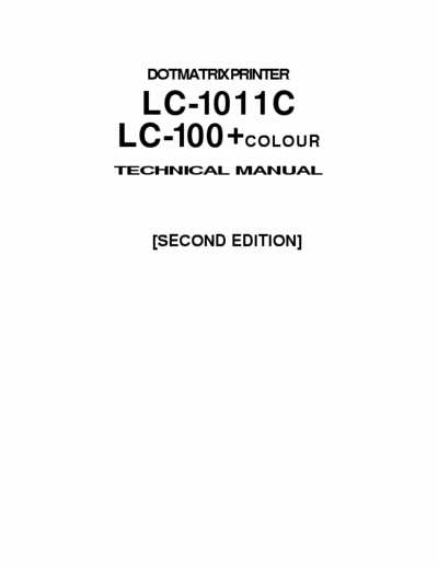 STAR LC-1011C, LC-100+color Technical Manual Dotmatrix Printer [Head 9 pins] - pag. 94