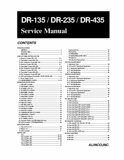 Alinco DR-135, DR-235, DR-435 Service Manual Transmitter-Receiver - (5.000Kb) Part 1/3 - pag. 71