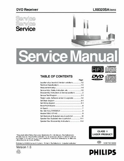 philips LX8320SA Manual Service DVD Receiver (MP3) - (7.525Kb) pag. 56
