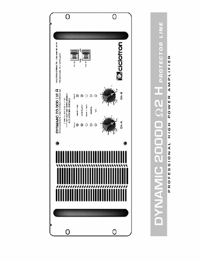 Ciclotron Dynamic 20000_2H User Manual