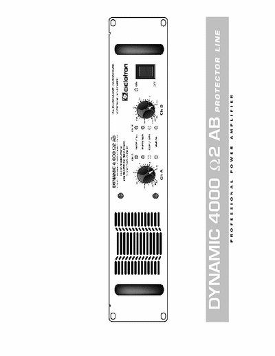 Ciclotron Dynamic 4000 2AB Power Amp Owner Manual