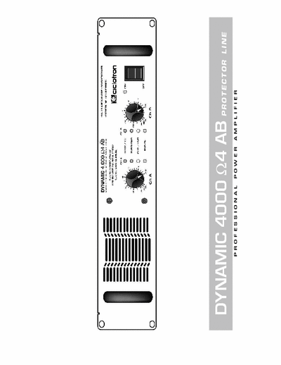 Ciclotron Dynamic 4000 4AB Power Amp Owner Manual