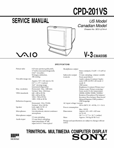 Sony CPD-201vs Service Manual