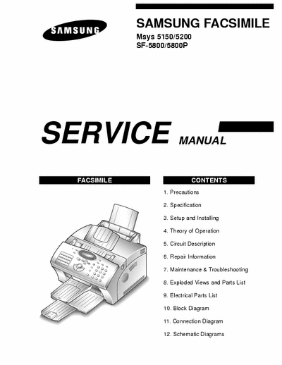 Samsung Msys 5150/5200 SF-5800/5800P Manual Service Faxsimile pag. 23