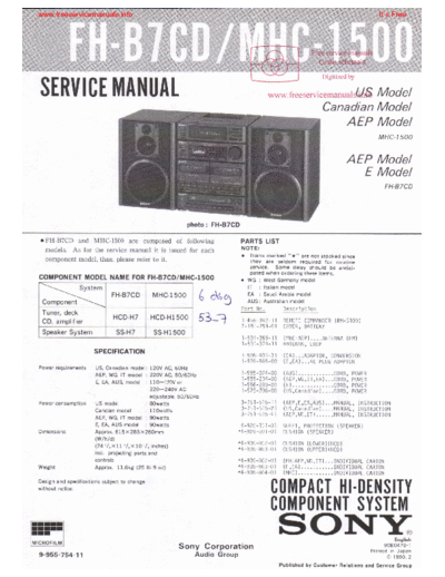 sony FHB7CD mini-system