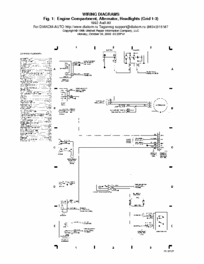 Mitchel Audi 80 WIRING DIAGRAMS