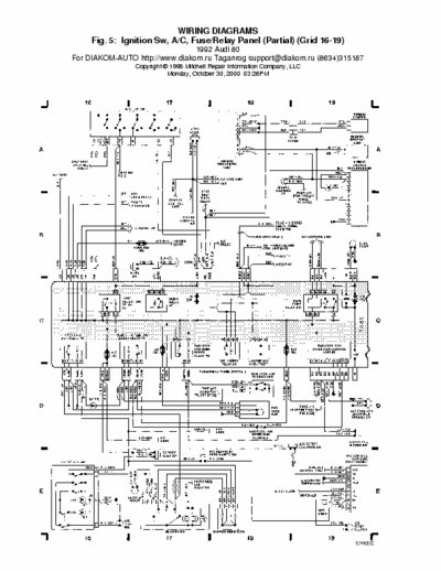 Mitchell Audi 80 WIRING DIAGRAMS