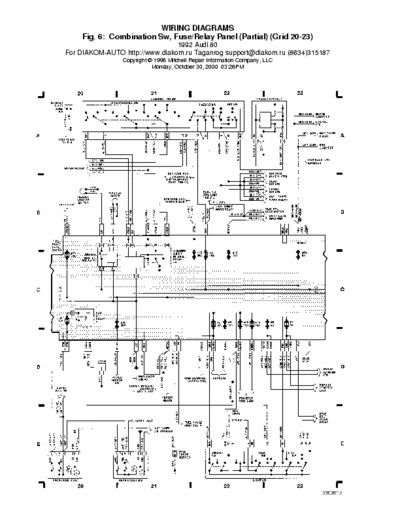 Mitchell Audi 80 WIRING DIAGRAMS