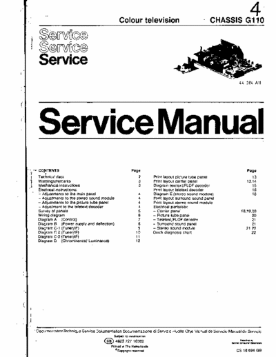 PHILIPS 28GR9770 service manual