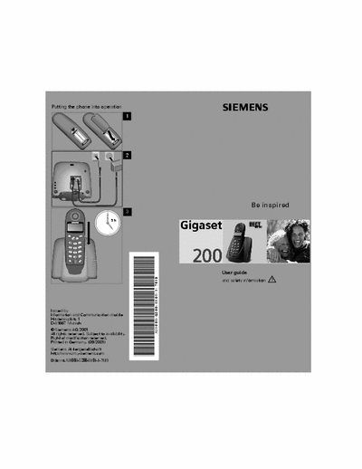 Siemens Gigaset200 users manual ,format pdf