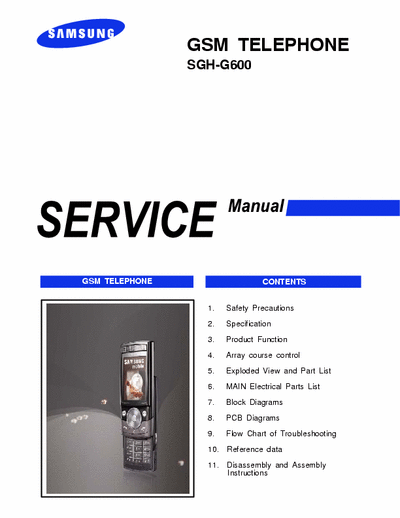 SAMSUNG SGH-G600 Service Manual quad band phone, pag. 72