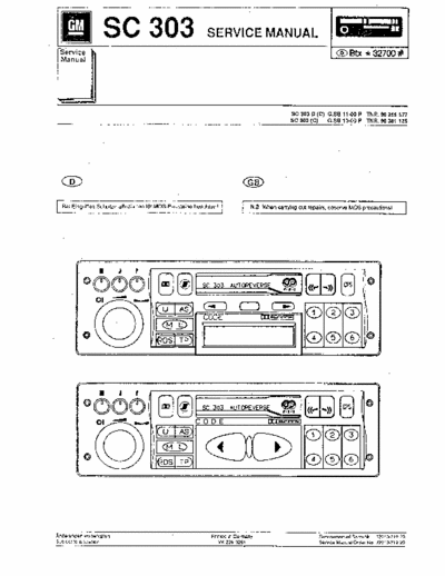 Grundig Opel SC303C Opel SC303C shematic diagram