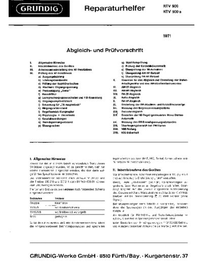 Grundig RTV 900 service manual