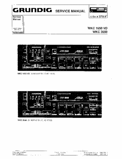 Grundig wkc1650-3650 Service manual model Grundig 1650-3650