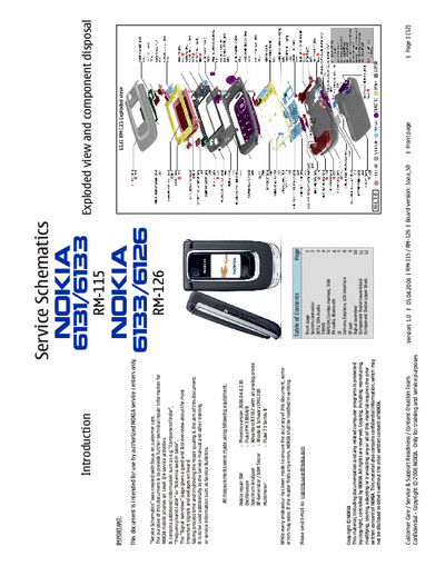 Nokia 6133 6131 6126 Service Schematics Vers. 1.0 - pag. 12