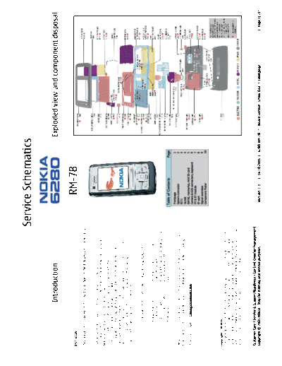 Nokia 6280 this manual contains the schematics of nokia 6280.