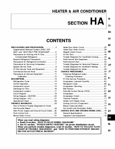 NISSAN ALTIMA 2000 NISSAN ALTIMA 2000 (L30 SERIES) SERVICE MANUAL