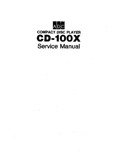 ADC CD-100X Compact disc player