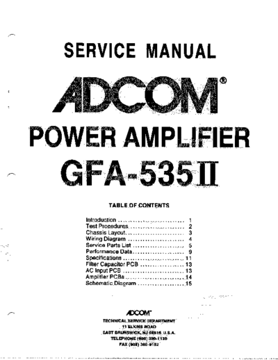 Adcom GFA-535 II Power amplifier