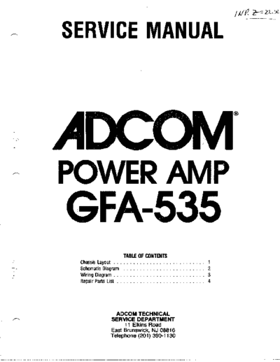 Adcom GFA-535 Power amplifier