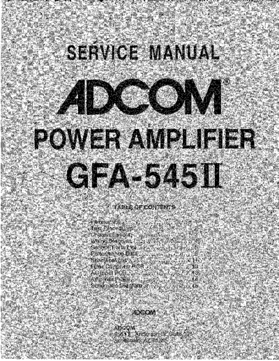 Adcom GFA-545 II Power amplifier
