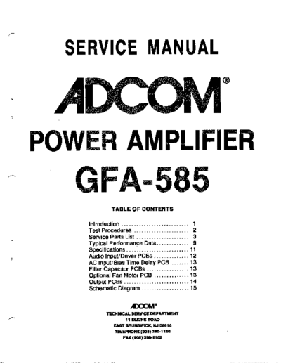 Adcom GFA-585 Power amplifier