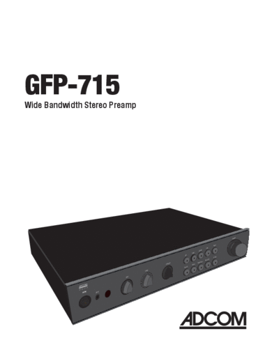 Adcom GFP-715 Wide bandwidth Stereo preamplifier