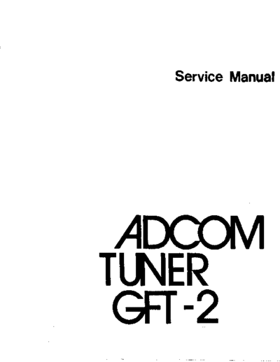 Adcom GFT-2 Tuner