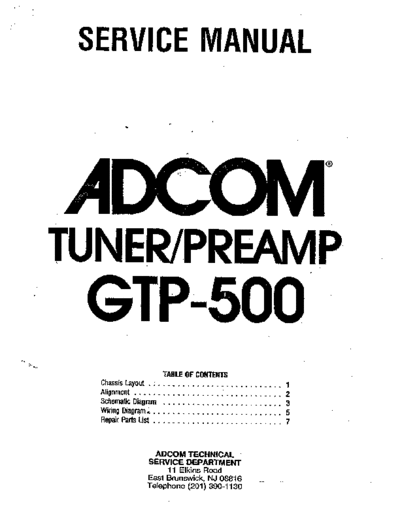 Adcom GTP-500 Tuner preamp
