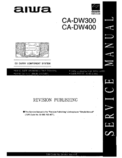 Aiwa CA-DW300 CA-DW400 COMPACT DISC CARRY
COMPONENT SYSTEM