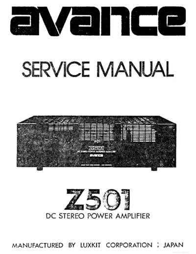 Avance Z501 DC stereo power amplifier