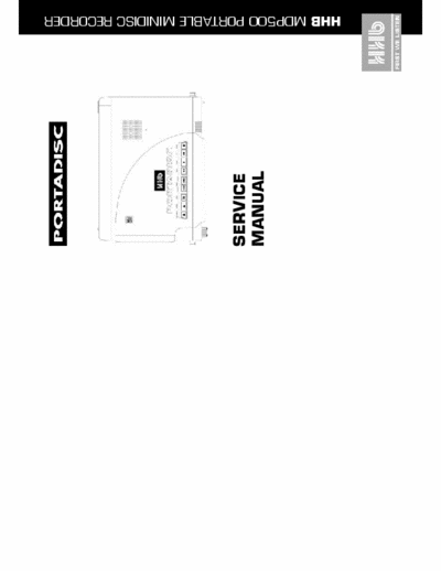 HHB MDP500 PortaDisc HHB MDP500 PORTABLE MINIDISC RECORDER
-   Service Manual