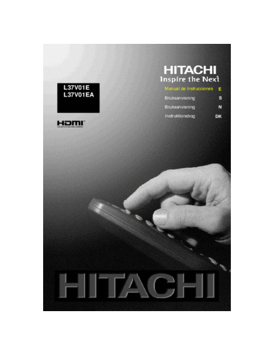 hitachi l37v01e manual usuario