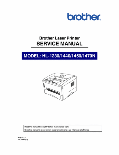 Brother HL1440 Brother HL1440 laser printer full service manual