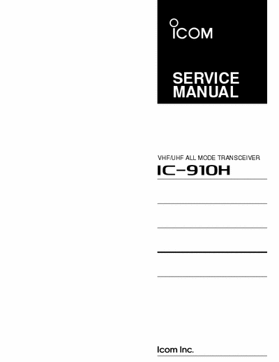 icom ic910h ic910h service manual