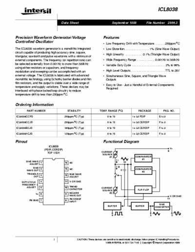 Intersil  Waveform generator