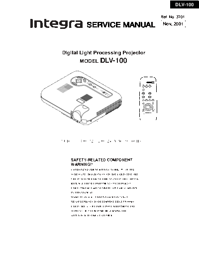 ONKYO integra_DLV100 integra_DLV100 projector 
full service manual