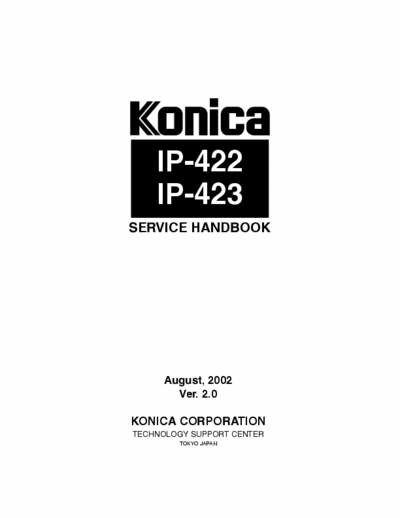 konica ip423v1e ip423v1e service manual and instructions