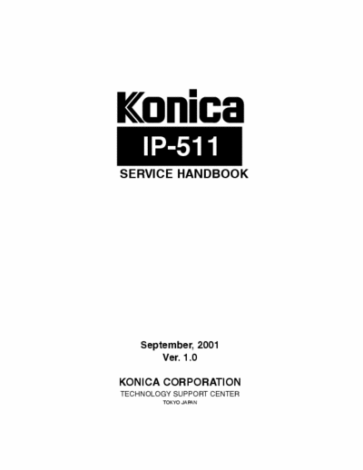 konica ip511shb ip511shb service manual and instructions