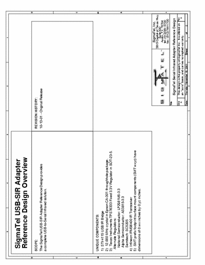 SigmaTel STir4115 USB/IR Bridge Schematic diagram Infrared Adapter Reference Design [10-13-01 Release] pag 2