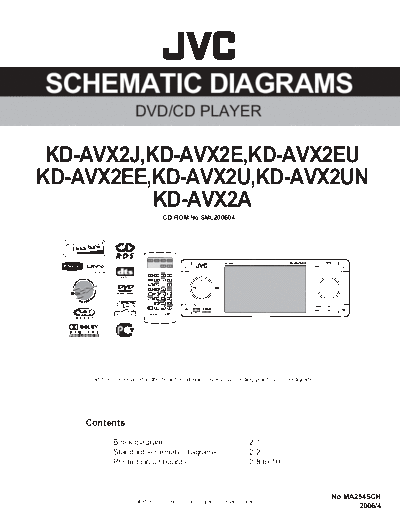 JVC KD-AVX2 Schematic Diagrams