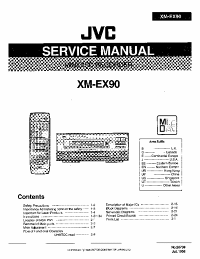 JVC XM-EX90 XM-EX90
JVC MiniDisc recorder Service manual
