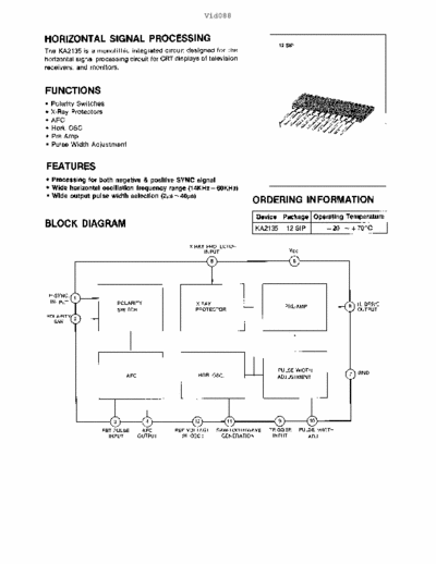  KA2135 Horizontal signal processing