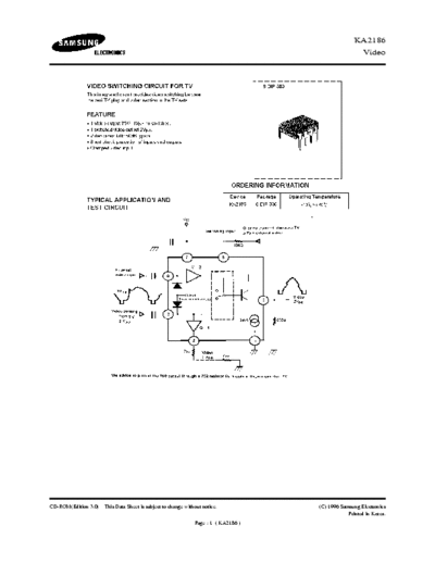 Samsung KA2186 video switching circuit for TV